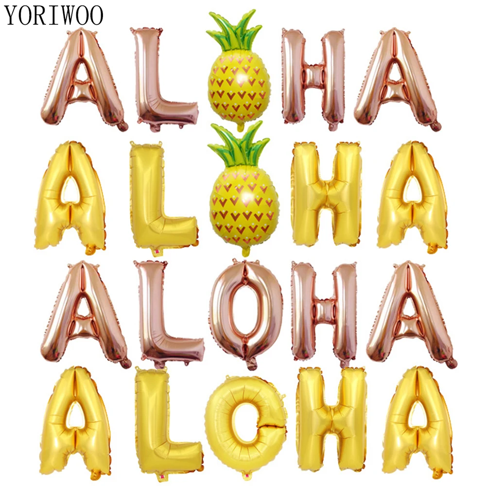 YORIWOO Aloha праздничный воздушный шар из фольги Гавайские украшения для вечеринки