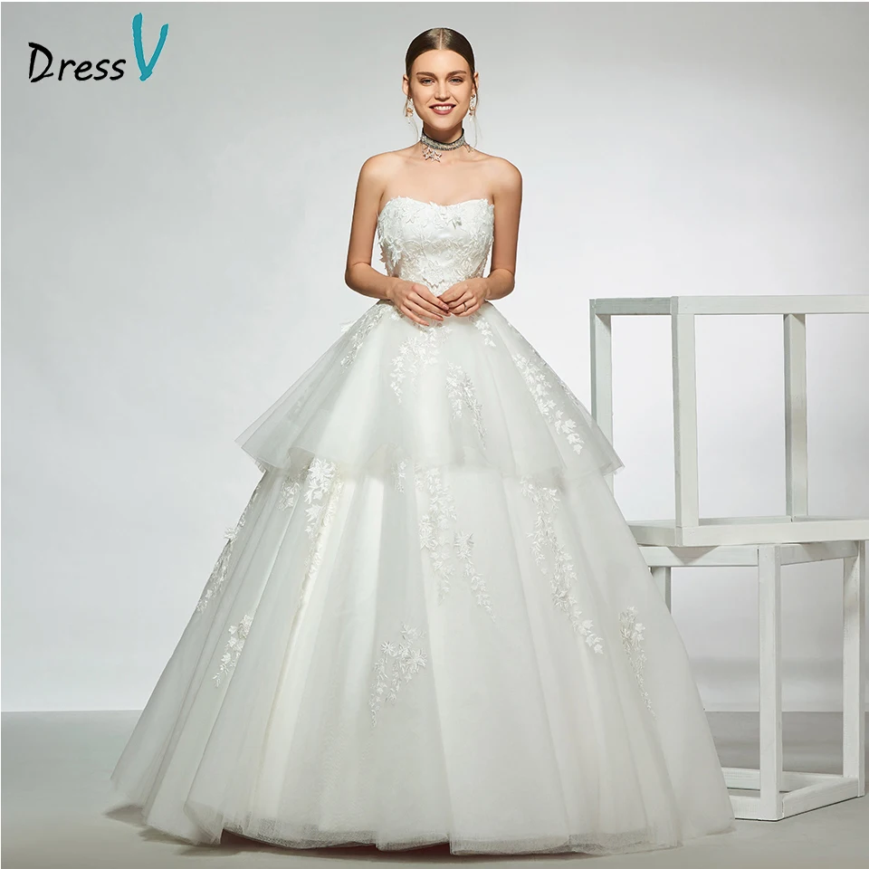 Dressv elegant sample strapless appliques wedding dress sleeveless ball gown floor length simple bridal gowns wedding dress
Dressv elegant sample strapless appliques wedding dress sleeveless ball gown floor length simple bridal gowns wedding dress