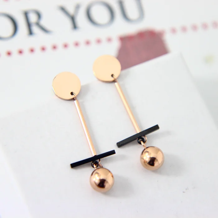 YUNRUO Brand Rose Gold Color Personality Geomertric Steel Ball Stud Earring for Woman Girl 316L Stainless Steel Fashion Jewelry
YUNRUO Brand Rose Gold Color Personality Geomertric Steel Ball Stud Earring for Woman Girl 316L Stainless Steel Fashion Jewelry
