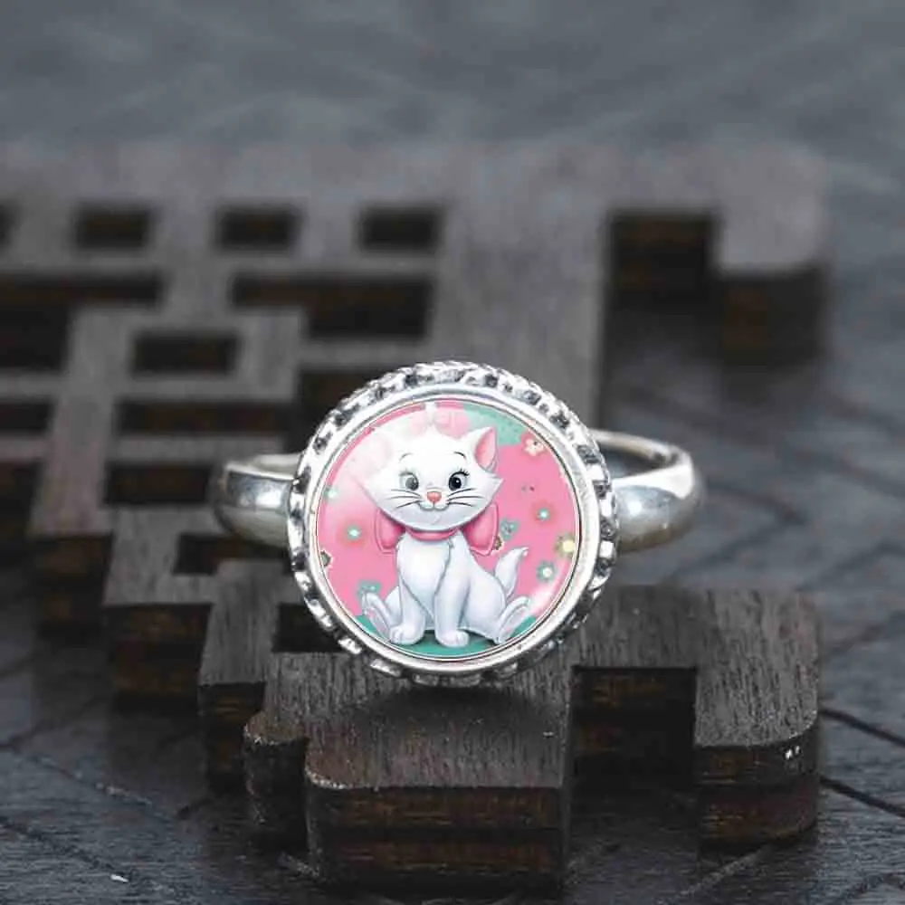 Anime Cartoon The Aristocats Glass Real Solid 925 Sterling Silver Ring CUTE Women Jewelry Marie Cat Fashion Choker Ring
Anime Cartoon The Aristocats Glass Real Solid 925 Sterling Silver Ring CUTE Women Jewelry Marie Cat Fashion Choker Ring