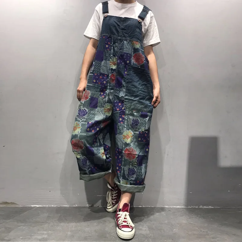 Jumpsuits Vintage Literary Bib Female Summer 2019 Loose Casual Personality Printing Old Large Size Jeans
Jumpsuits Vintage Literary Bib Female Summer 2019 Loose Casual Personality Printing Old Large Size Jeans