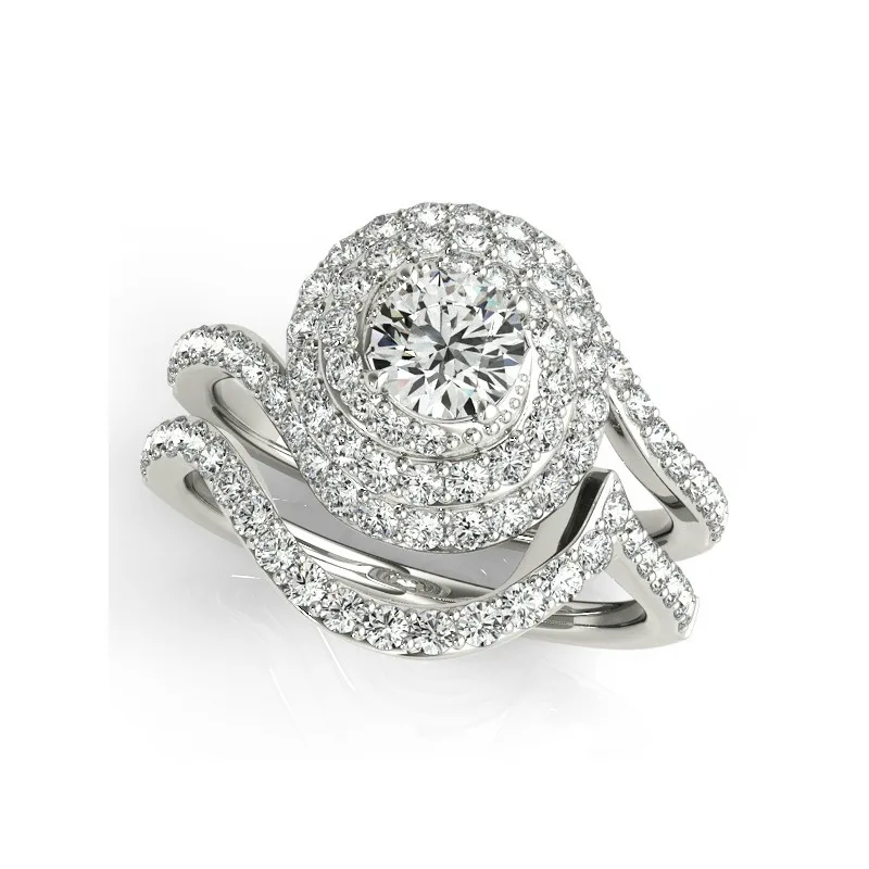 QYI 1 Carat Sona Round Cut Engagement Bridal Ring Sets 925 Sterling Silver 4 Prongs Wedding Anniversary Bridal Ring Sets
QYI 1 Carat Sona Round Cut Engagement Bridal Ring Sets 925 Sterling Silver 4 Prongs Wedding Anniversary Bridal Ring Sets