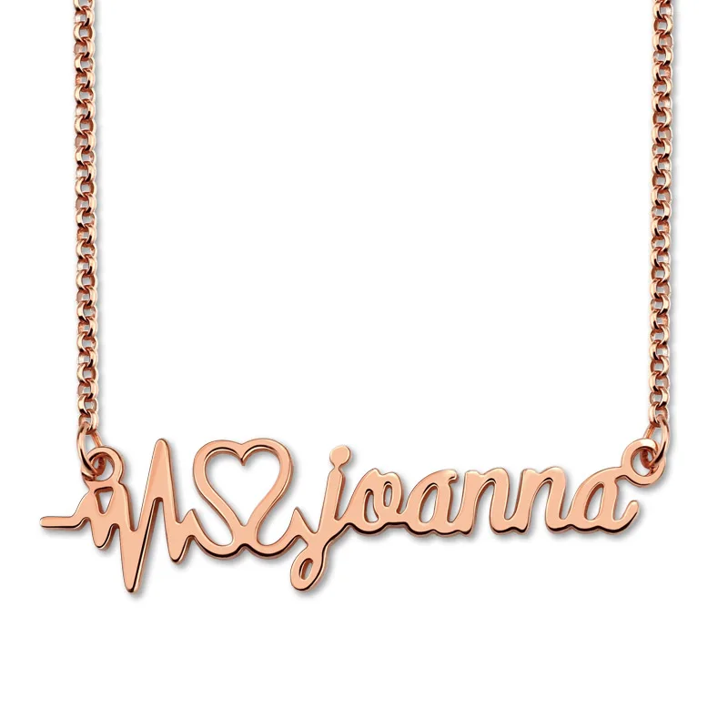 AILIN Personalized Heartbeat Name Necklace Rose Gold Color Name Necklace for Girlfriend Valentine's Day Gift
AILIN Personalized Heartbeat Name Necklace Rose Gold Color Name Necklace for Girlfriend Valentine's Day Gift