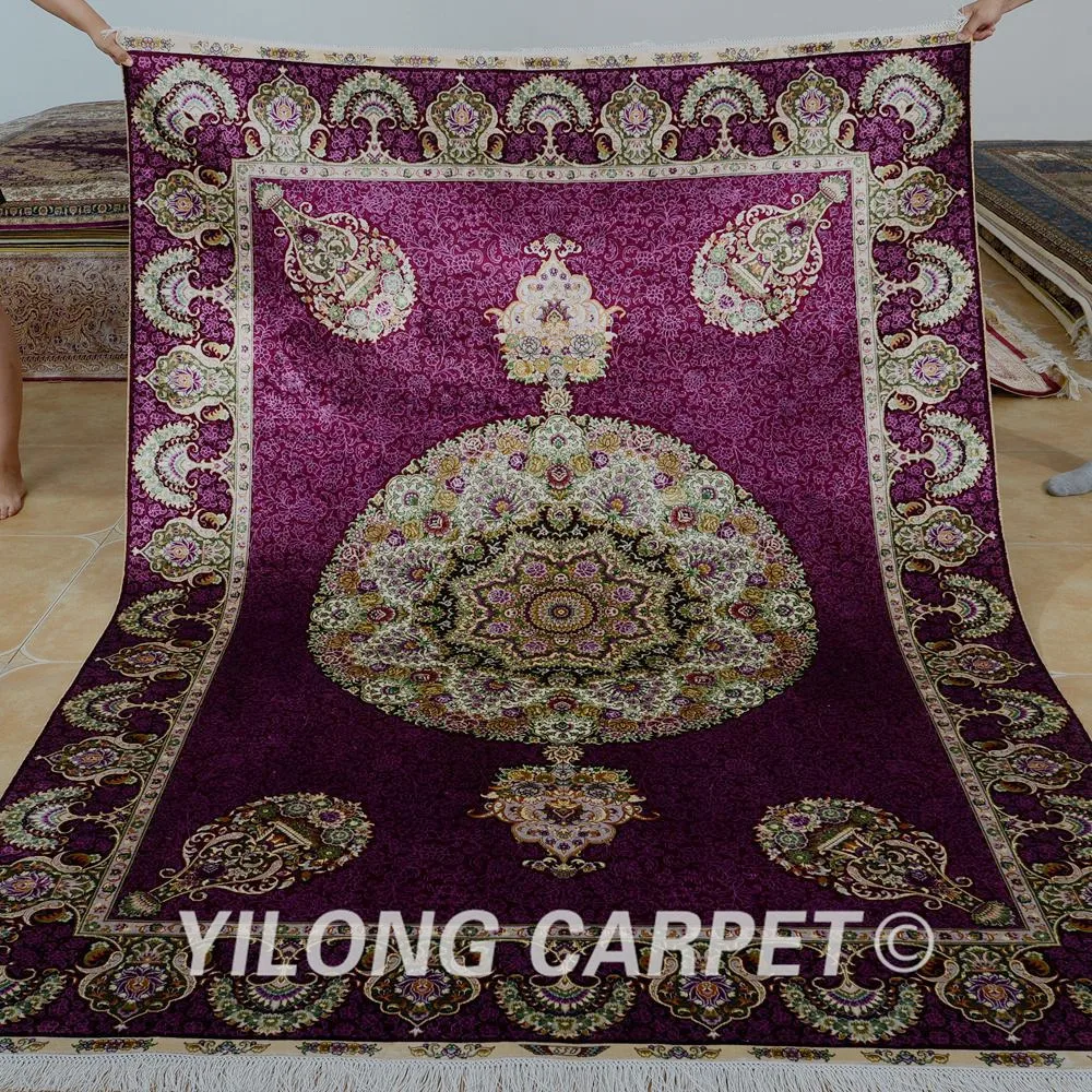 Yilong ковер из синтетического шелка, 5,5 х 8 дюймов, прямоугольный, фиолетовый, ручной работы (1061)
Yilong ковер из синтетического шелка, 5,5 х 8 дюймов, прямоугольный, фиолетовый, ручной работы (1061)