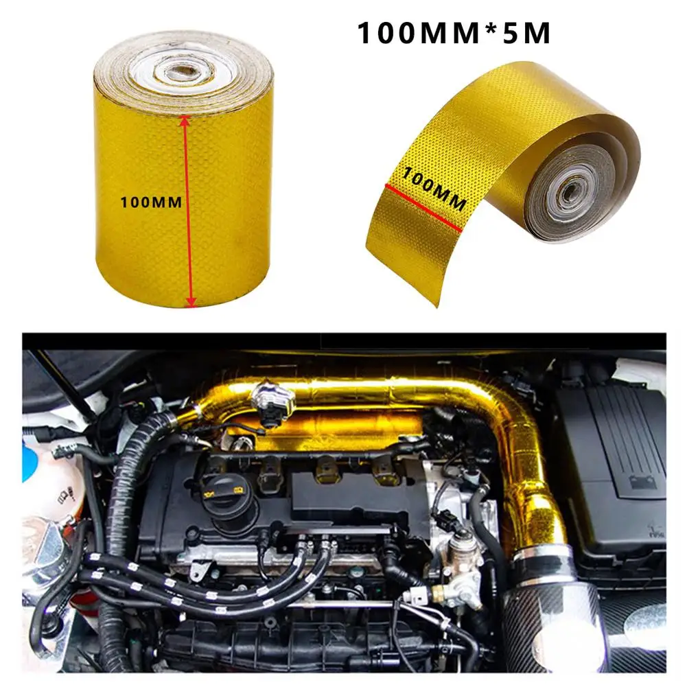 Auto Car Motor Exhaust Pipe Decorative Tape Heat Shield Wrap Tape Gold Aluminum Foil Tape Sticker
Auto Car Motor Exhaust Pipe Decorative Tape Heat Shield Wrap Tape Gold Aluminum Foil Tape Sticker