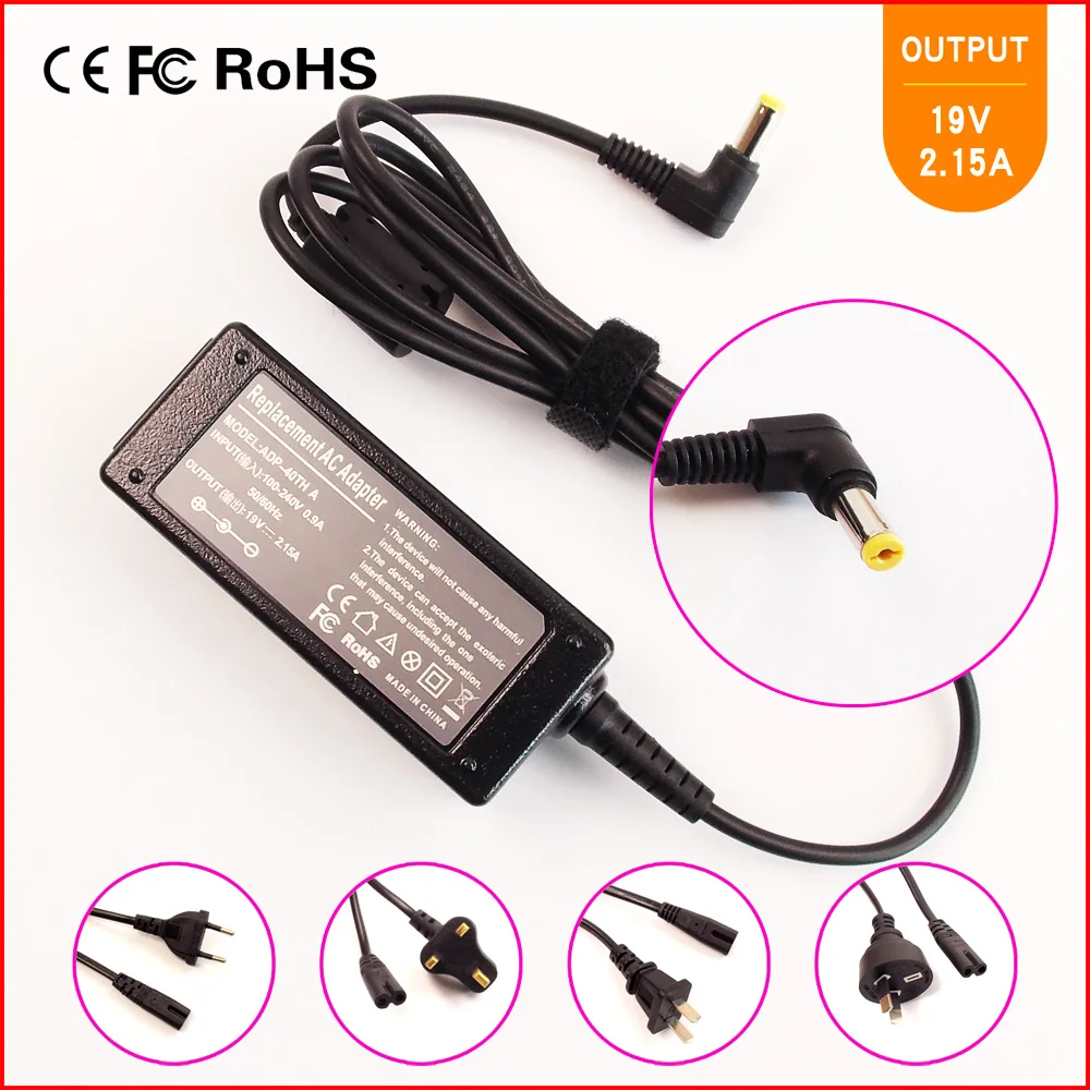 19V 2.15A Laptop/Netbook Ac Power Adapter Charger For Aspire One D150 D257 D260 PAV70 A110L A150L A150X A0A110 AOD260 AOD270
19V 2.15A Laptop/Netbook Ac Power Adapter Charger For Aspire One D150 D257 D260 PAV70 A110L A150L A150X A0A110 AOD260 AOD270