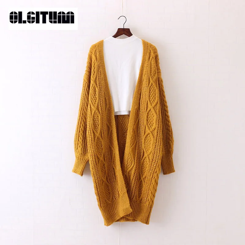 2020 OLGITUM New Women Long Cardigans Autumn Winter Open Stitch Knitting Sweater Cardigans V neck Oversize Cardigan Coat SW707
2020 OLGITUM New Women Long Cardigans Autumn Winter Open Stitch Knitting Sweater Cardigans V neck Oversize Cardigan Coat SW707