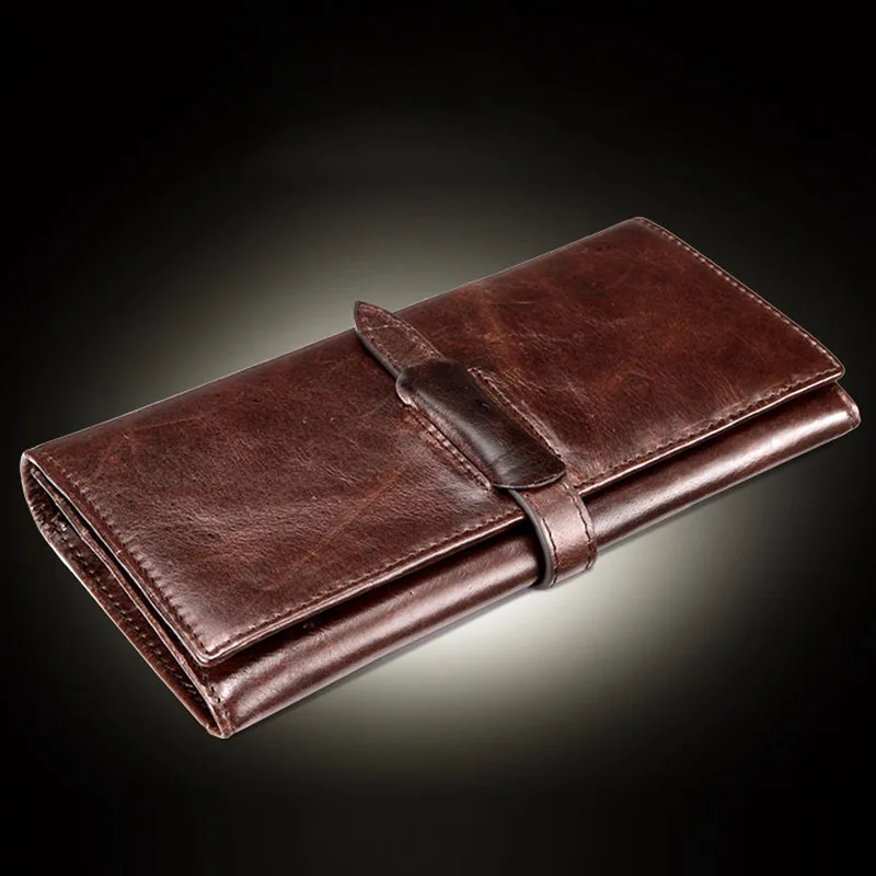 YIANG Top Quality Men Oil Wax Cowhide Genuine Leather Card Holder Pack Case Pocket Purse Hand Bag Trend Vintage Long Wallet
YIANG Top Quality Men Oil Wax Cowhide Genuine Leather Card Holder Pack Case Pocket Purse Hand Bag Trend Vintage Long Wallet