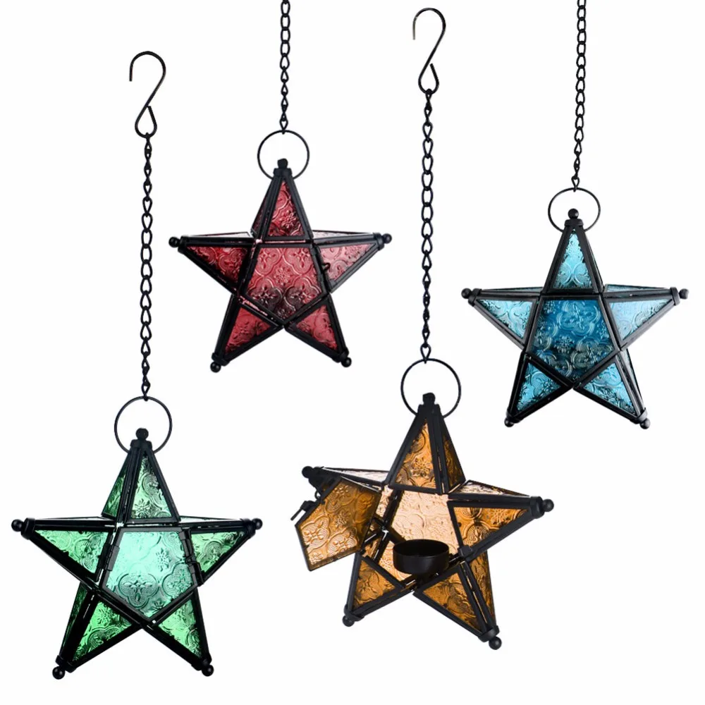 Fashion lighting Star Lantern European Style Metal Glass Star Lantern Hanging Candle Holder for Decorative Wedding Party
Fashion lighting Star Lantern European Style Metal Glass Star Lantern Hanging Candle Holder for Decorative Wedding Party