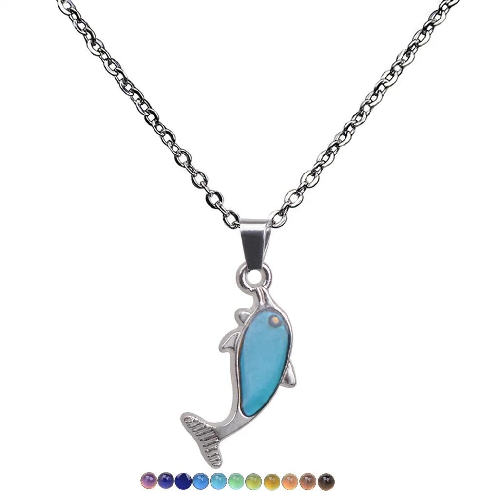 JUCHAO Necklaces Men Women Mood Necklaces Dolphin Pendant Necklace for Women Stainless Steel Chain Jewelry New 2020
JUCHAO Necklaces Men Women Mood Necklaces Dolphin Pendant Necklace for Women Stainless Steel Chain Jewelry New 2020