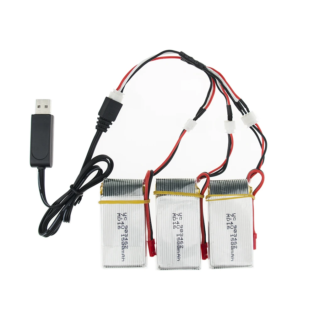 7.4V 1500Mah Lipo Battery 3pcs and USB charger For WLtoys V913 2.4G 4CH With Gyro RC Helicopter helicopter Part wholesale | Электроника