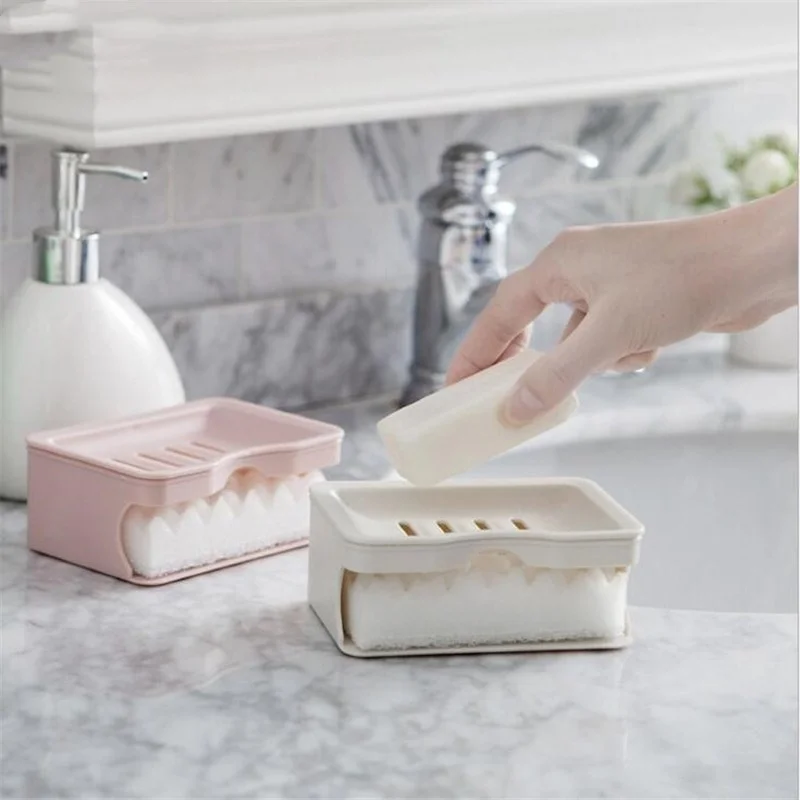 1 Pcs Simple Household Separable Have Sponge Double Grid Drain Soap Box Double Floor Soap Box Bathroom Accessories
1 Pcs Simple Household Separable Have Sponge Double Grid Drain Soap Box Double Floor Soap Box Bathroom Accessories