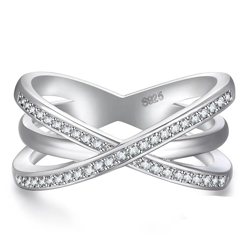 Fashion Solid 925 sterling silver filled Ring for Women Cross X Shape Exquisite Party Cocktail Ring Zirconia Micro Paved Jewelry
Fashion Solid 925 sterling silver filled Ring for Women Cross X Shape Exquisite Party Cocktail Ring Zirconia Micro Paved Jewelry