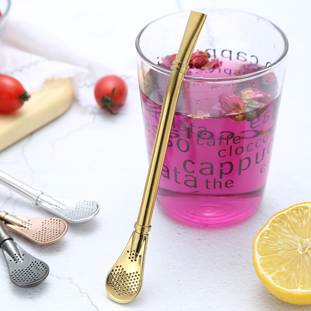 New Stainless Steel Drinking Straw Spoon Filter Yerba Mate Tea Straw Ball Reusable Drink Tea Tools Bar Barware Accessories Tools
New Stainless Steel Drinking Straw Spoon Filter Yerba Mate Tea Straw Ball Reusable Drink Tea Tools Bar Barware Accessories Tools