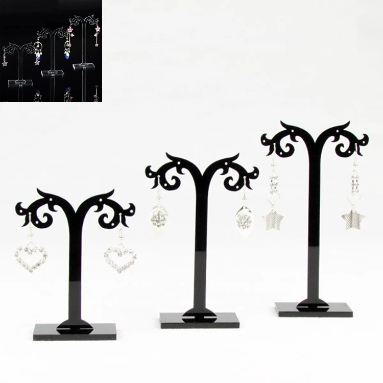 TONVIC оптовая продажа 3 компл./лот элегантные акриловые серьги стенд держатель 3 шт. в 1 Набор с 24 отверстиями 120709YB-ES13