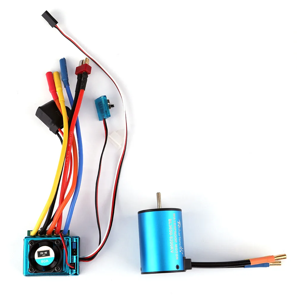 Водонепроницаемый F540 4370KV 3000KV бесщеточный двигатель 45A ESC для RC HPI HSP 1/8 1/10 багги