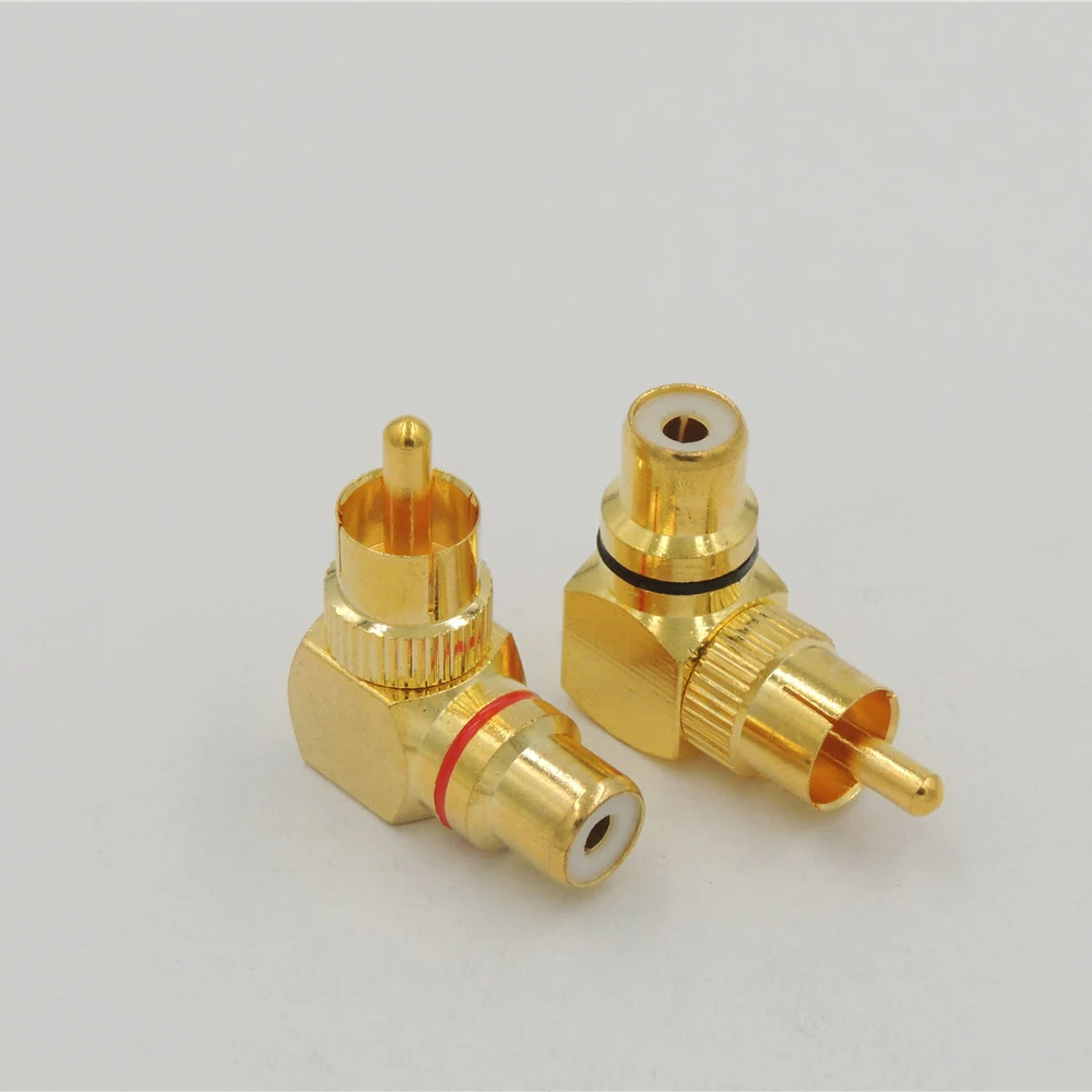 Brass RCA Right Angle Connector Plug Adapters Male To Female 90 Degree
Brass RCA Right Angle Connector Plug Adapters Male To Female 90 Degree