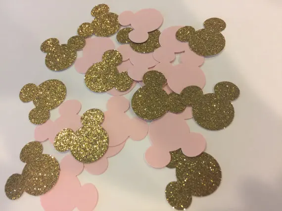 50pcs Baby Shower First Birthday Mouse Confetti - Glitter Gold and Pink / Die Cut party decoration
50pcs Baby Shower First Birthday Mouse Confetti - Glitter Gold and Pink / Die Cut party decoration