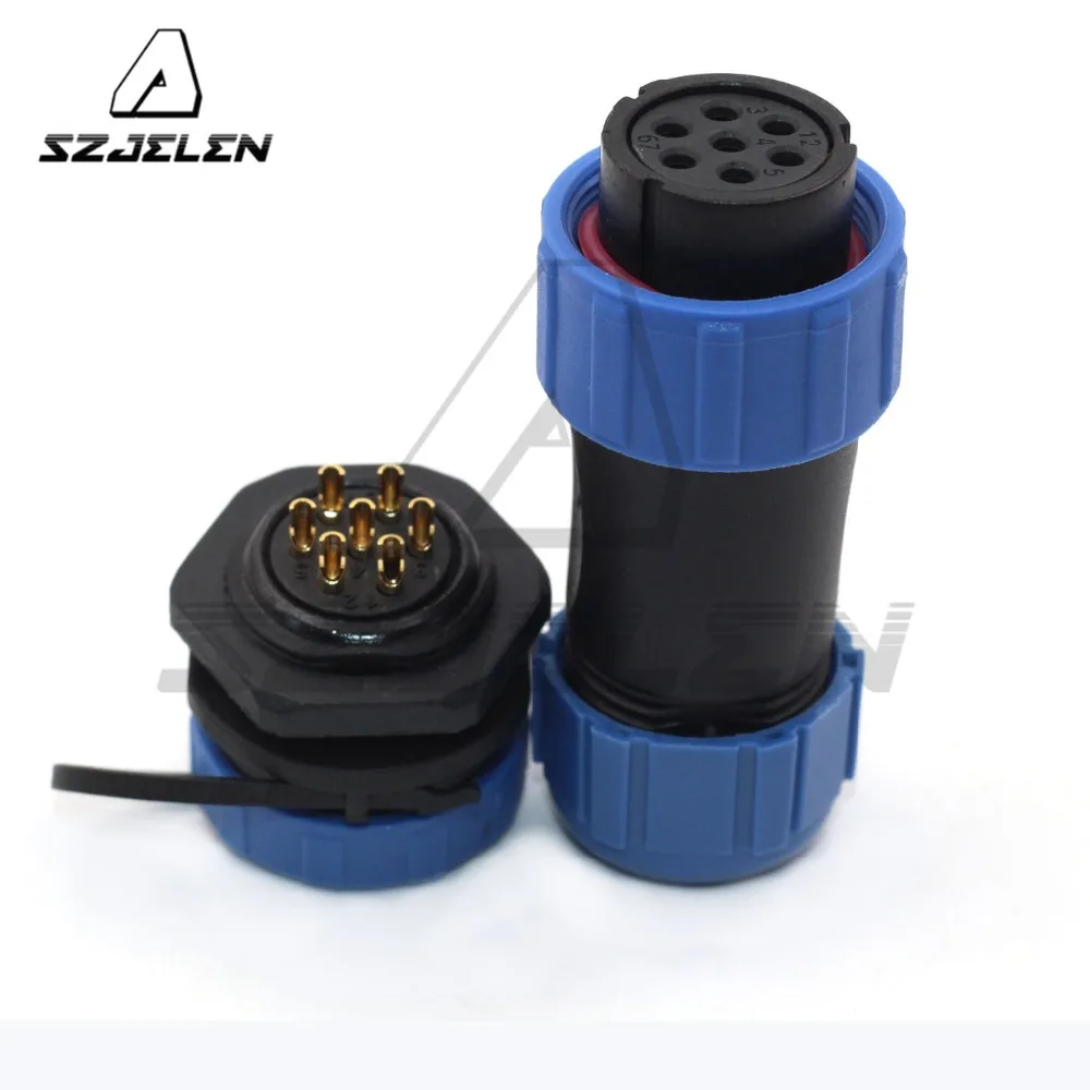 

SP2110/SY2112, IP68 Waterproof Connector Automotive 7 Pin Male Plug Female Socket LED Power Cable Wire Connector