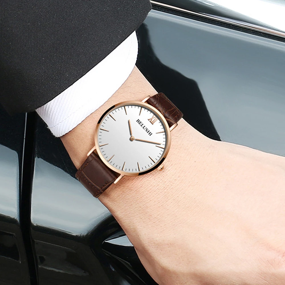 Men's Watch 2020 BELUSHI Brand New Design Business Watches Men Clock Leather Band Waterproof Quartz Bayan Kol Saati Man Watch
Men's Watch 2020 BELUSHI Brand New Design Business Watches Men Clock Leather Band Waterproof Quartz Bayan Kol Saati Man Watch