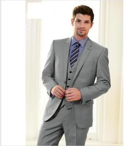 Grey 3 Pieces Best Man Groomsmen Suit Fashion Groom Wedding Tuxedos Party Suit C278
Grey 3 Pieces Best Man Groomsmen Suit Fashion Groom Wedding Tuxedos Party Suit C278
