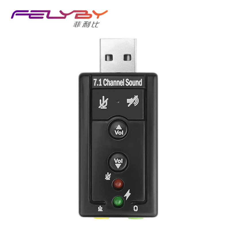 Лидер продаж! Внешняя звуковая карта FELYBY USB аудиоадаптер 2 0 разъем 3 5 мм для