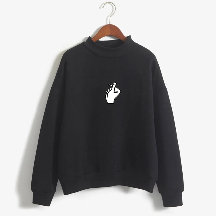 Kpop Winter New Fashion Turtleneck Hoodies Women Funny Gesture Print Pullover Sweatshirt Female Harajuku Kawaii Sudaderas Mujer
Kpop Winter New Fashion Turtleneck Hoodies Women Funny Gesture Print Pullover Sweatshirt Female Harajuku Kawaii Sudaderas Mujer