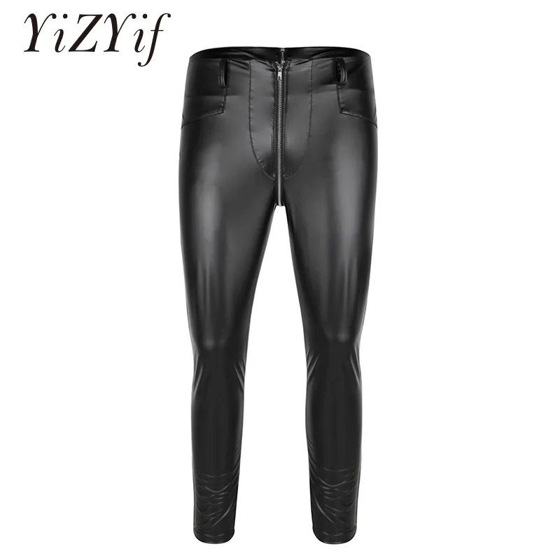 Sexy Men Faux Leather Open Crotch Erotic Latex Pants PVC Nightclub Men zipper Pole Dance Trousers Gothic Punk Fetish Club Wear
Sexy Men Faux Leather Open Crotch Erotic Latex Pants PVC Nightclub Men zipper Pole Dance Trousers Gothic Punk Fetish Club Wear