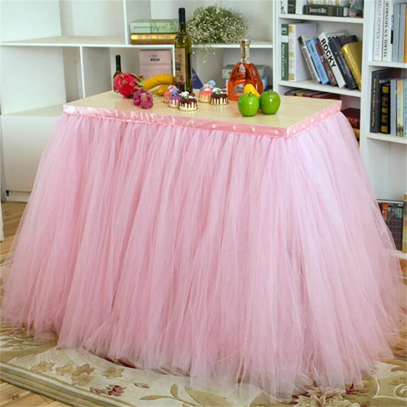 Birthday Party Decoration 91.5*80CM Pink Table Skirts For Wedding/Christmas Decoration Tulle Tutu Table Skirt For Home
Birthday Party Decoration 91.5*80CM Pink Table Skirts For Wedding/Christmas Decoration Tulle Tutu Table Skirt For Home