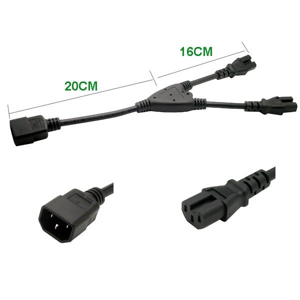 Высококачественный Y-разветвитель IEC 320 C14 папа-2 шт. C13 Мама около 0 32 м 1 | Компьютеры