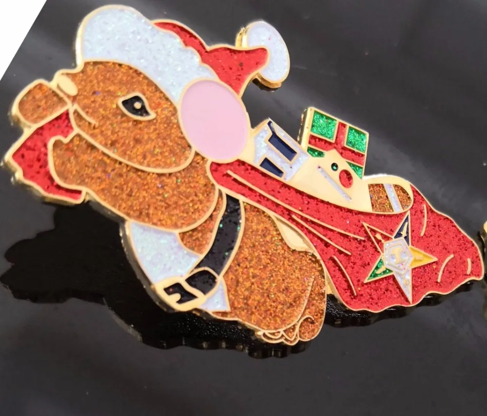 Wholesale 2" Glitter Finish Christmas gift fashion lapel pin badge lovely mouse with hat
Wholesale 2" Glitter Finish Christmas gift fashion lapel pin badge lovely mouse with hat