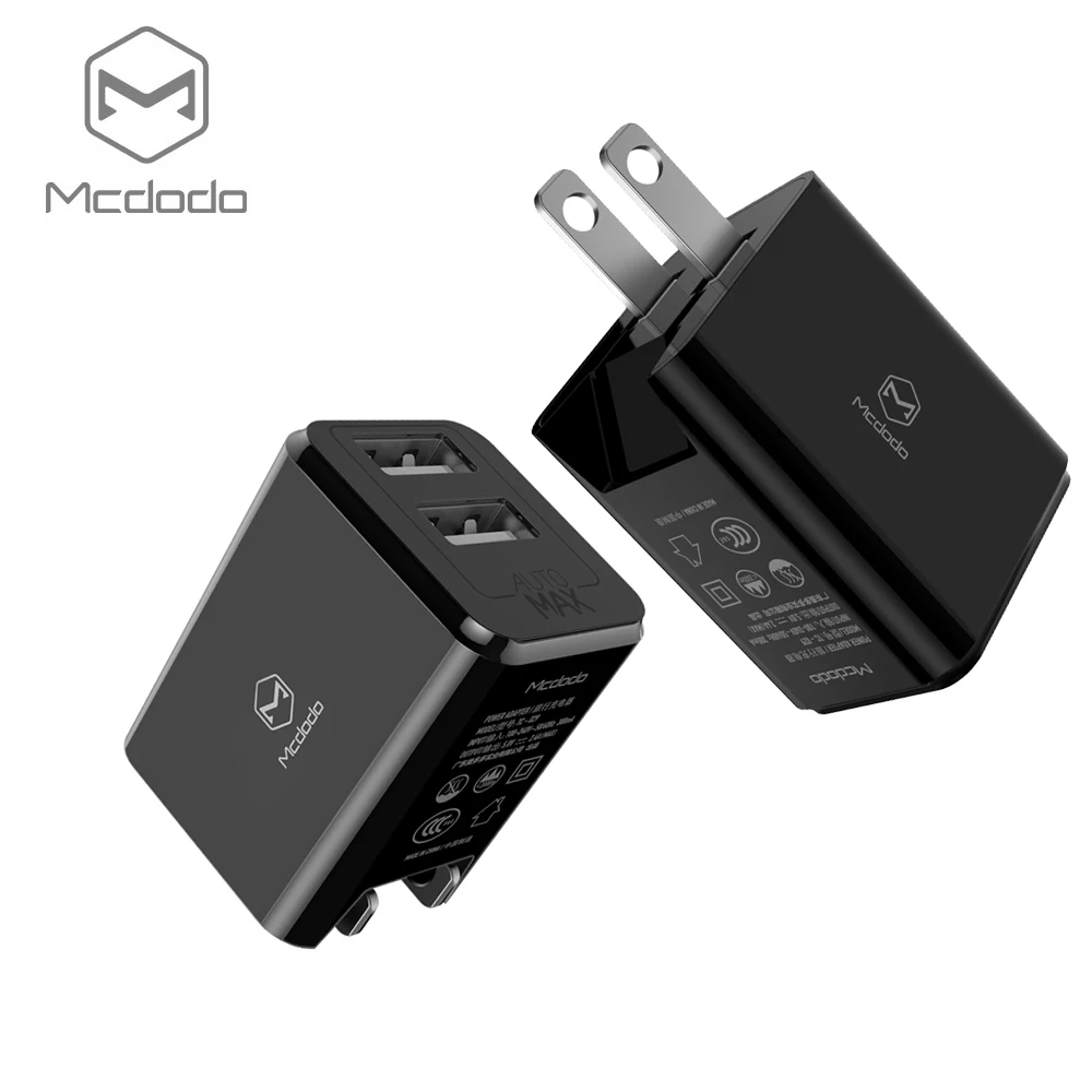 Mcdodo 2 порта USB зарядное устройство US Plug 2.4A дорожный настенный адаптер для