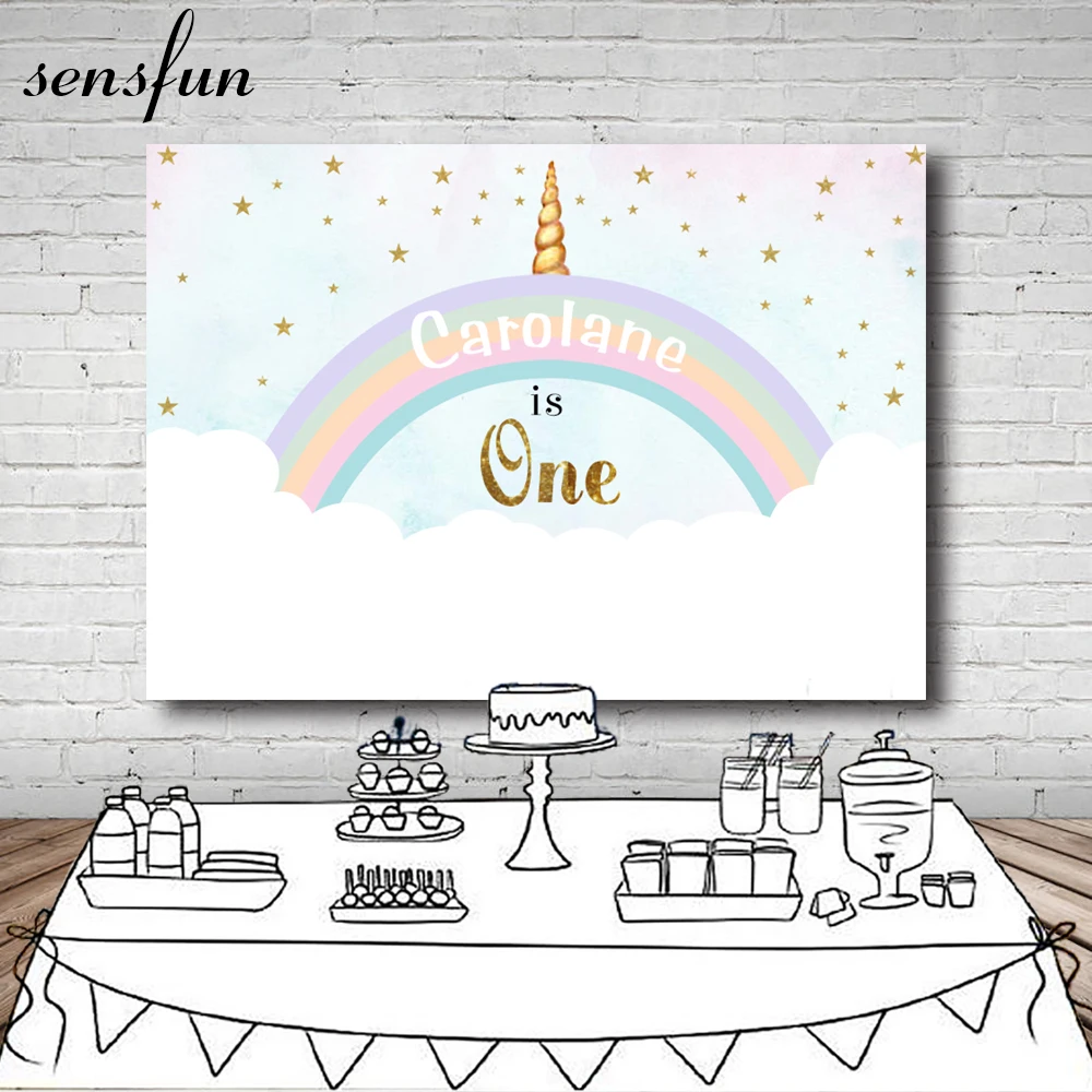 Sensfun Unicorn Party Backdrop For Kids Custom Name Age Newborn Baby Shower 1st Birthday Backgrounds Photocall 7x5FT Vinyl
Sensfun Unicorn Party Backdrop For Kids Custom Name Age Newborn Baby Shower 1st Birthday Backgrounds Photocall 7x5FT Vinyl
