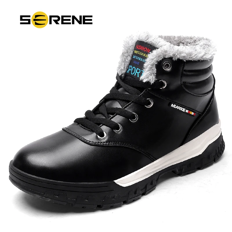 SERENE Brand Men's Boots Big Size Waterproof Male Leather Shoes Work Boot Warm Fur Winter Casual Snow Sneakers Mens Ankle Boots
SERENE Brand Men's Boots Big Size Waterproof Male Leather Shoes Work Boot Warm Fur Winter Casual Snow Sneakers Mens Ankle Boots