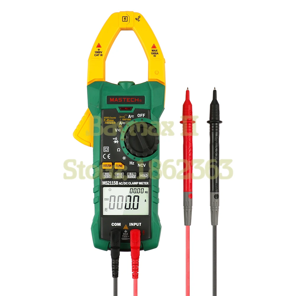 MASTECH MS2115B True RMS Digital AC/DC Clamp Meters Capacitance Frequency Tester W/USB Interface & NCV
MASTECH MS2115B True RMS Digital AC/DC Clamp Meters Capacitance Frequency Tester W/USB Interface & NCV