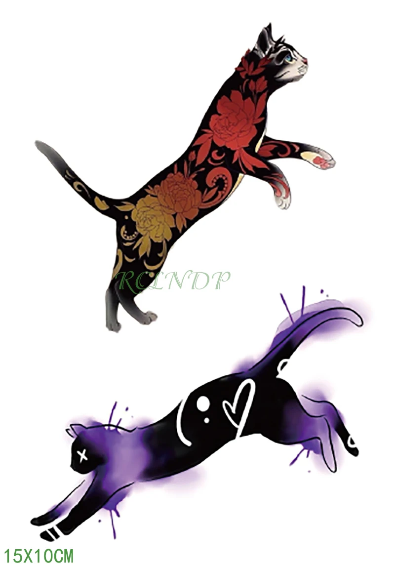 Waterproof Temporary Tattoo Sticker Lovely Cat tatto flower body art stickers flash tatoo fake tattoos for girl women Men Kids
Waterproof Temporary Tattoo Sticker Lovely Cat tatto flower body art stickers flash tatoo fake tattoos for girl women Men Kids