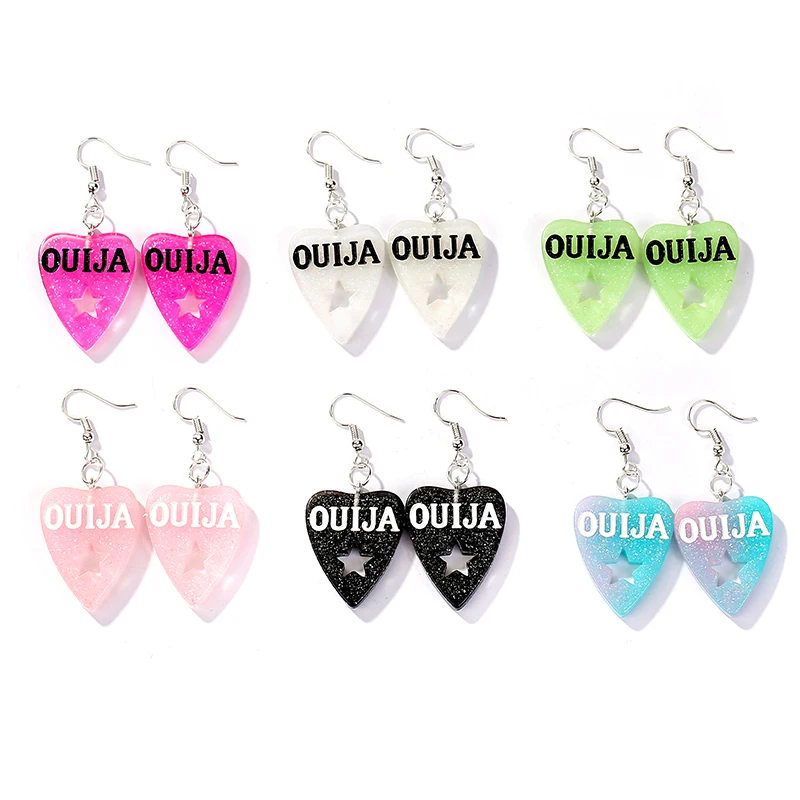 1Pair Fashion Craft Heart with OUIJA Drop Earrings Resin Accessory for Birthday Gift Child Girls Teens Jewelry
1Pair Fashion Craft Heart with OUIJA Drop Earrings Resin Accessory for Birthday Gift Child Girls Teens Jewelry