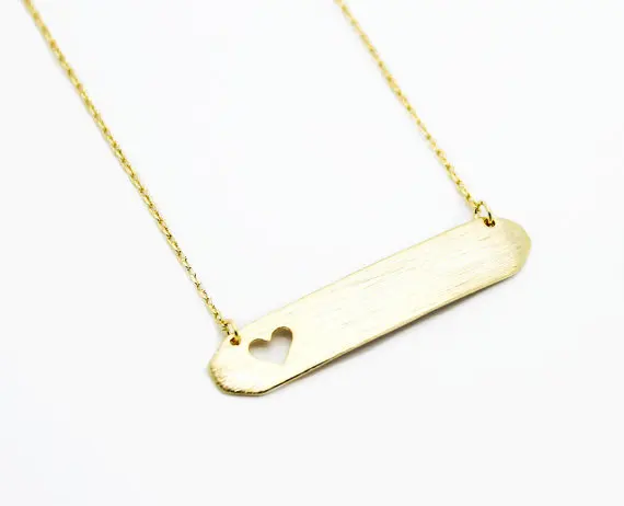 30PCS- Horizontal Bar with Hollow Heart Necklace Open Heart Clavicle Necklaces Minimal Love Heart Tag Necklaces for Couples
30PCS- Horizontal Bar with Hollow Heart Necklace Open Heart Clavicle Necklaces Minimal Love Heart Tag Necklaces for Couples