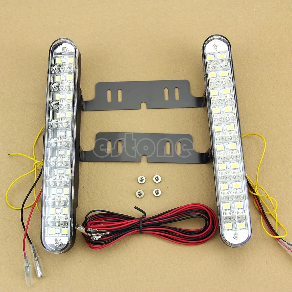 HNGCHOIGE 2pcs Car Daytime Running Turn Signal Light DRL 12V 12W 30 LED Daylight Lamp with Lights | Автомобили и мотоциклы