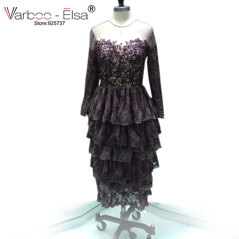 VARBOO_ELSA 2021 High Quality Tulle Tiered Evening Dress Purple A-line Party Dress Lace Embroidery Ankle-Length Evening Dress
VARBOO_ELSA 2021 High Quality Tulle Tiered Evening Dress Purple A-line Party Dress Lace Embroidery Ankle-Length Evening Dress