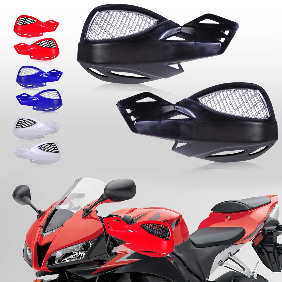 DWCX Motocross 1 Pair 7/8" Motorcycle Hand Guards Handguards for Harley BMW Honda Suzuki Kawasaki Dirt Bike Yamaha Scooter ATV
DWCX Motocross 1 Pair 7/8" Motorcycle Hand Guards Handguards for Harley BMW Honda Suzuki Kawasaki Dirt Bike Yamaha Scooter ATV
