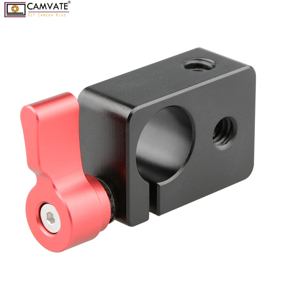 CAMVATE Standard 15mm Single Rod Clamp With 1/4"-20 Threaded Hole For DSLR Camera Shoulder Mount Rig 15mm Rail Supporting System
CAMVATE Standard 15mm Single Rod Clamp With 1/4"-20 Threaded Hole For DSLR Camera Shoulder Mount Rig 15mm Rail Supporting System