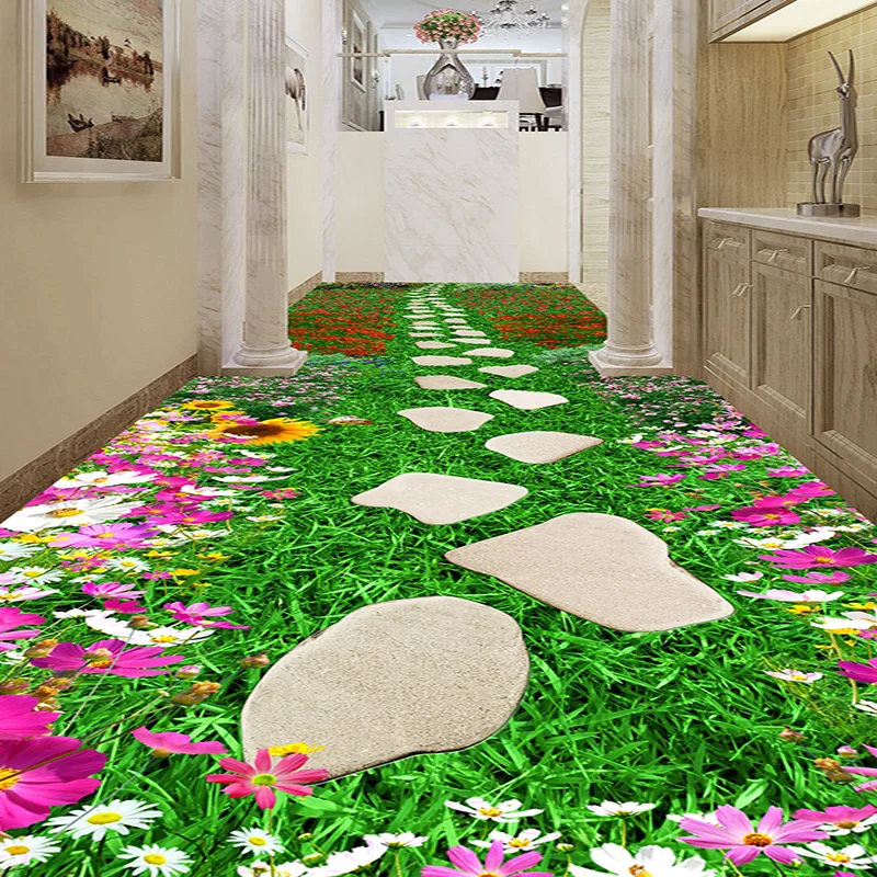 Custom Photo Wall Paper 3D Creative Flowers Paths Floor Tiles Murals Hotel Living Room Hallways 3D Flooring Wallpaper Home Decor
Custom Photo Wall Paper 3D Creative Flowers Paths Floor Tiles Murals Hotel Living Room Hallways 3D Flooring Wallpaper Home Decor