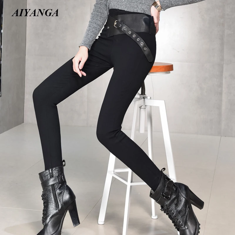 Black Slim elasticity Pencil Pants Women 2018 Autumn Winter Pants For Women High Waist Trousers With Sashes Skinny Fashion Pant
Black Slim elasticity Pencil Pants Women 2018 Autumn Winter Pants For Women High Waist Trousers With Sashes Skinny Fashion Pant