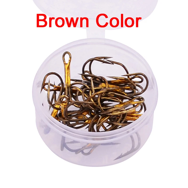 Hot Sale 20pcs/Box Fishing Hook 4 Color 2/4/6/8/10# Fishhook High Carbon Steel Treble Hooks Fishing Tackle
Hot Sale 20pcs/Box Fishing Hook 4 Color 2/4/6/8/10# Fishhook High Carbon Steel Treble Hooks Fishing Tackle
