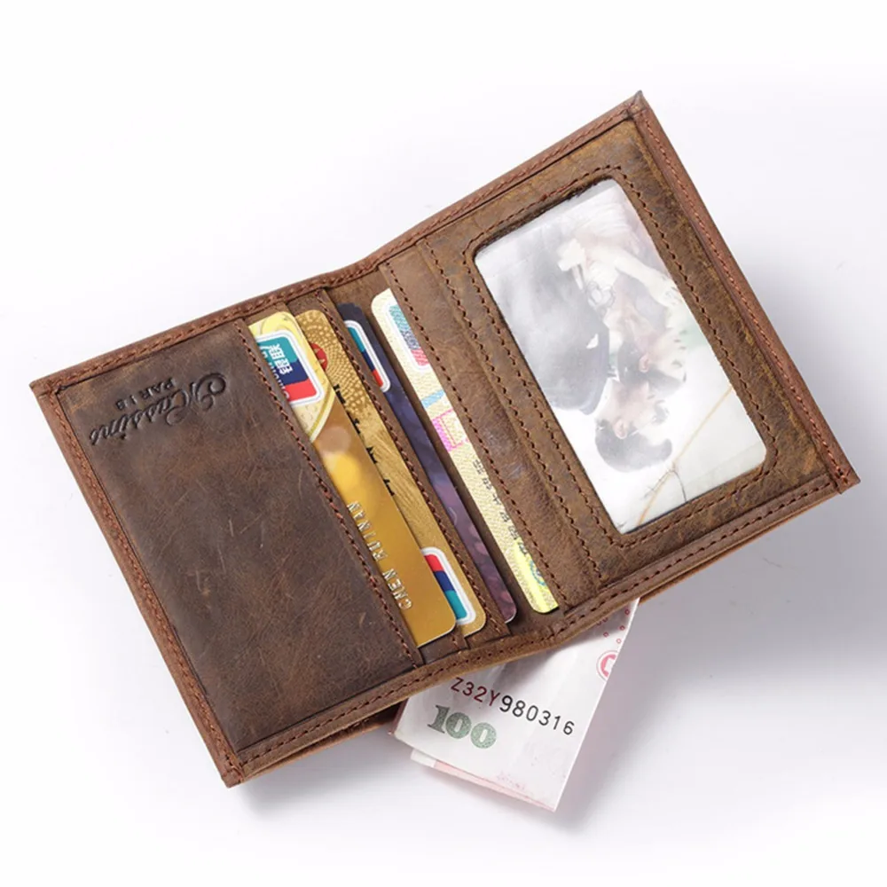MS Hot Men RFID Crazy Horse Genuine Leather Slim Wallet Business Casual Credit Card ID Holder Money Card Holder Purse Brown K100
MS Hot Men RFID Crazy Horse Genuine Leather Slim Wallet Business Casual Credit Card ID Holder Money Card Holder Purse Brown K100