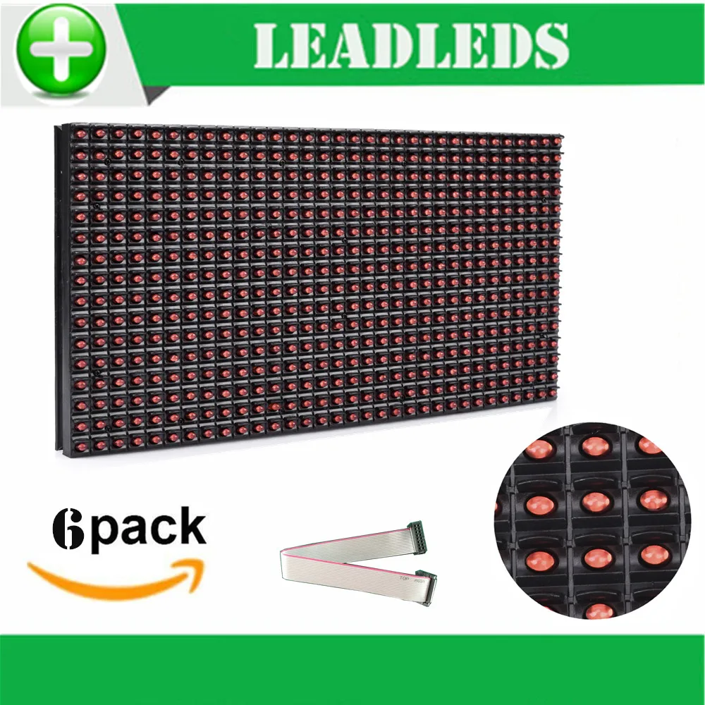 6PCS 320*160mm 32*16pixels P10 Outdoor waterproof Red led module for single red color P10 led message display module
6PCS 320*160mm 32*16pixels P10 Outdoor waterproof Red led module for single red color P10 led message display module