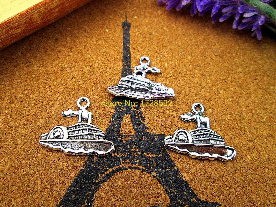 60pcs- cruise ship Charms Antique Tibetan silver cruise ship Charms pendants 24x20mm
60pcs- cruise ship Charms Antique Tibetan silver cruise ship Charms pendants 24x20mm