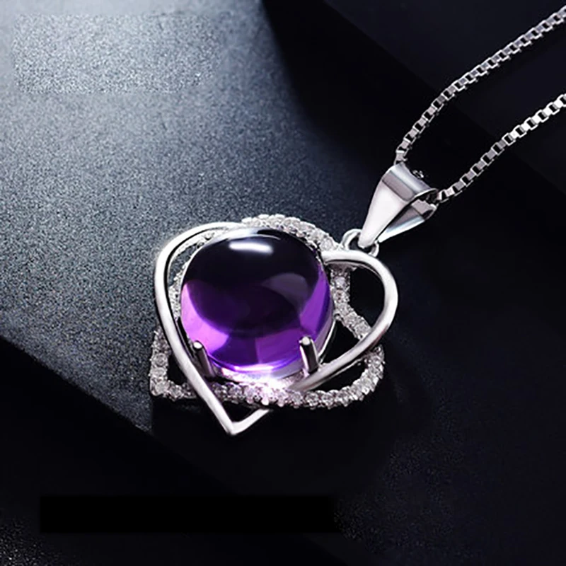 Topaz Amethyst 925 Sterling silver natural blue Crystal Necklace stars hollow round pendant with chain Women girls lovers gift
Topaz Amethyst 925 Sterling silver natural blue Crystal Necklace stars hollow round pendant with chain Women girls lovers gift