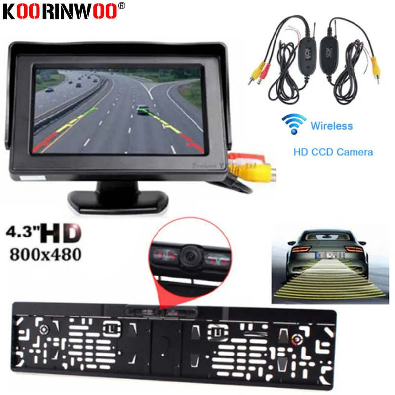 Koorinwoo Car Number License Plate Frame Camera Night Vision Reverse Backup Car Rear view Camera Auto Accessory With Monitor Kit
Koorinwoo Car Number License Plate Frame Camera Night Vision Reverse Backup Car Rear view Camera Auto Accessory With Monitor Kit